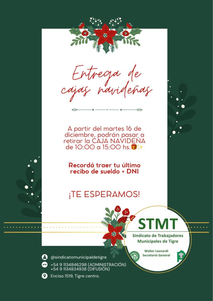 Tigre: Entrega de Cajas Navideñas en el STMT