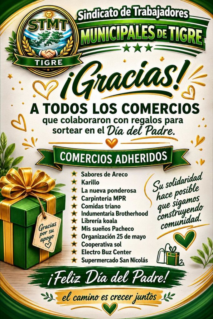 Tigre: El STMT celebró el Día del Padre con un Gran Sorteo y muchos premios