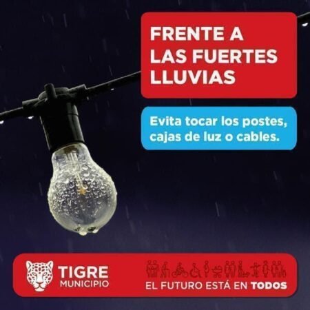 Tigre: Alerta meteorológica por fuertes vientos y tormentas