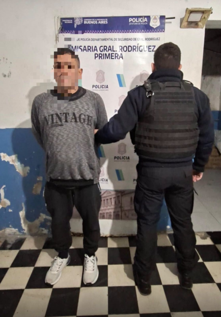 General Rodríguez: Un Aprehendido por robo y violación a la Propiedad Privada