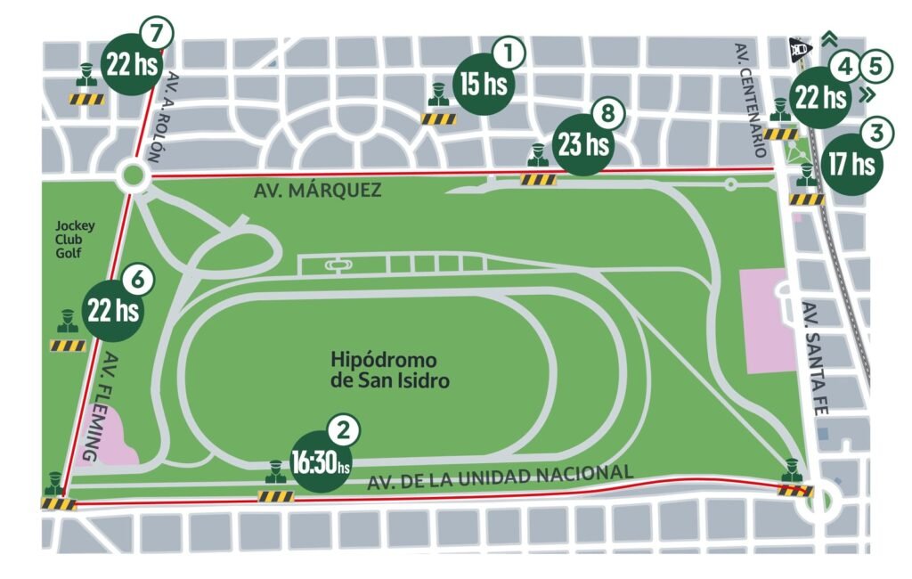 San Isidro: Cómo serán los operativos de tránsito por los recitales en el Hipódromo