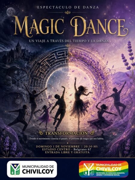 Chivilcoy: El Centro Municipal de Danza Creativa y Psicomotricidad presentará Magic Dance en Estadio Centro con entrada libre y gratuita