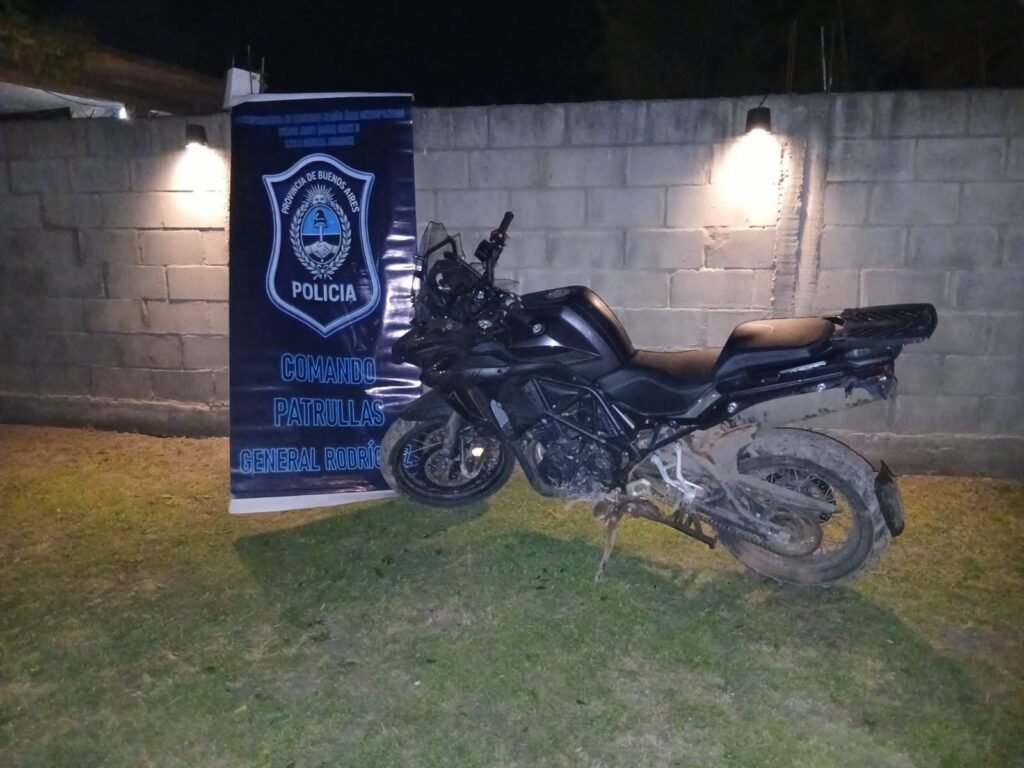 General Rodríguez: Aprehendieron a conductor de moto robada tras una persecución de varias cuadras